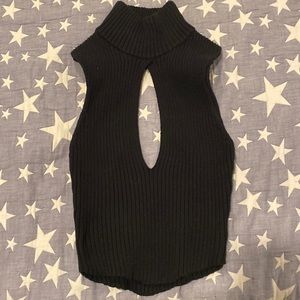 GUIZIO rib knit crop top